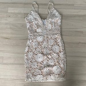Lace Bleu mini dress
